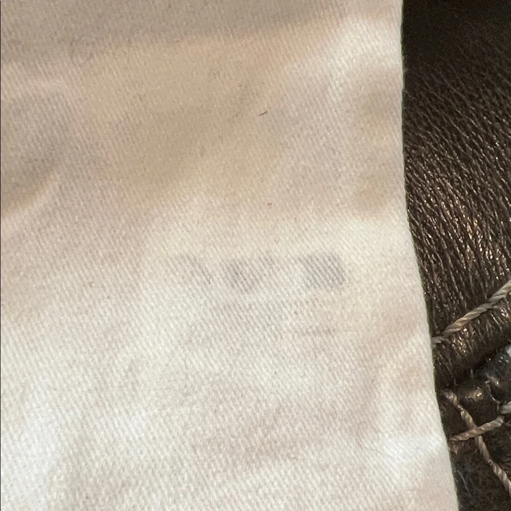 Authentic Dior White Drawstring Pouch with Gold Logo